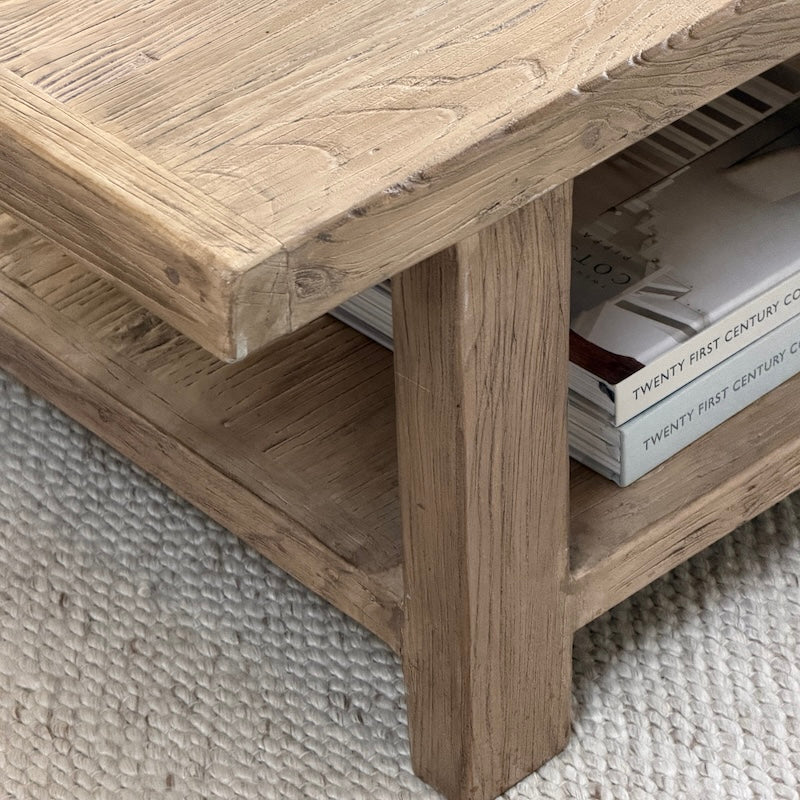 Reclaimed Elm Rectangular Coffee Table 140cm