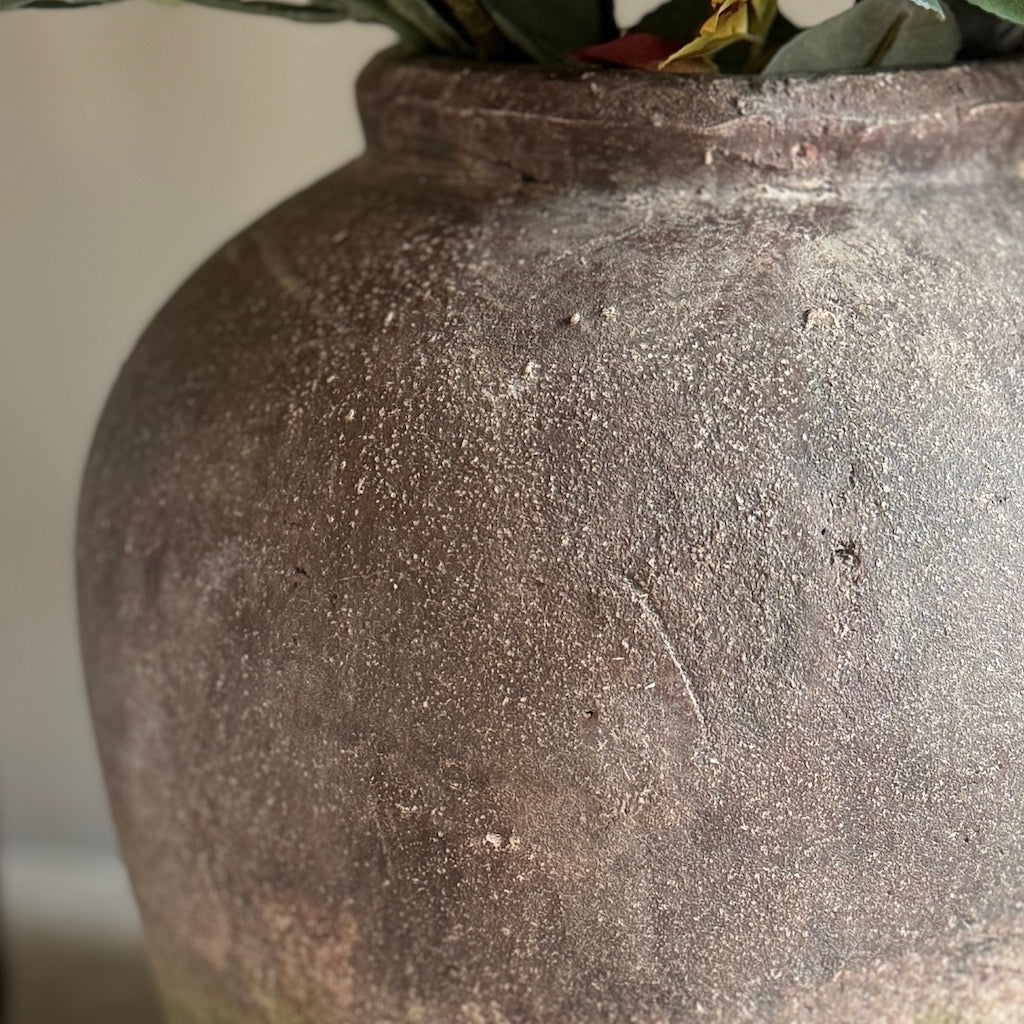 Aged Effect Terracotta Large Etna Vase