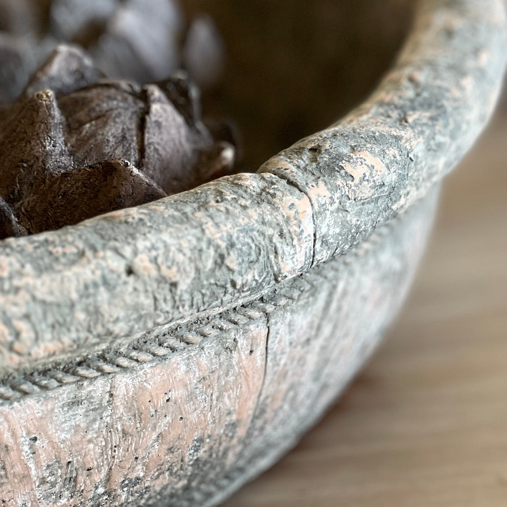 Large Stone Round Minxian Replica Bowl