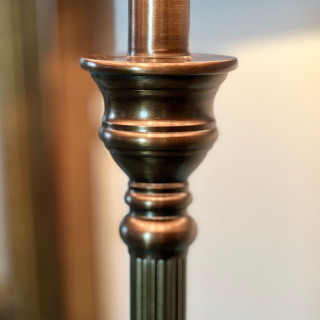 Tall Slim Antique Brass Finish Table Lamp