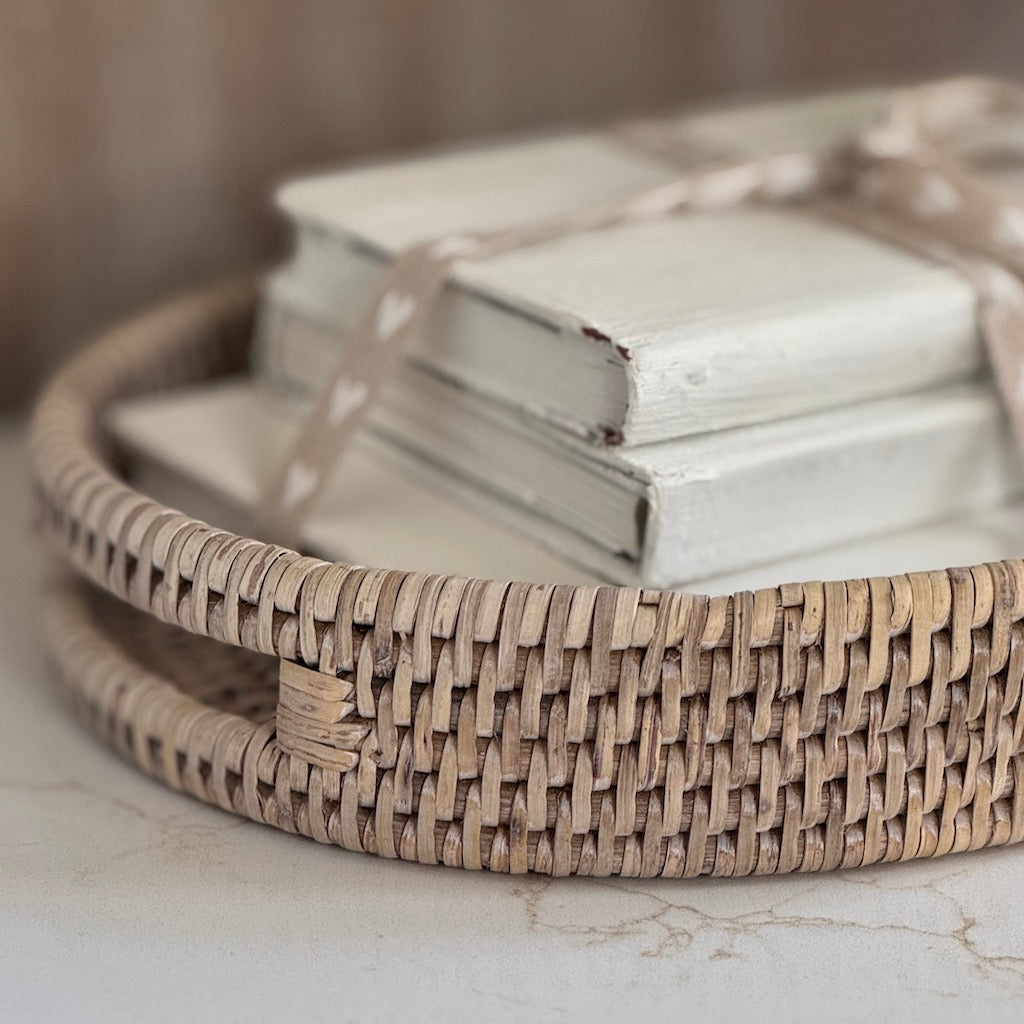 Rattan Coastal Oval Bath Tray