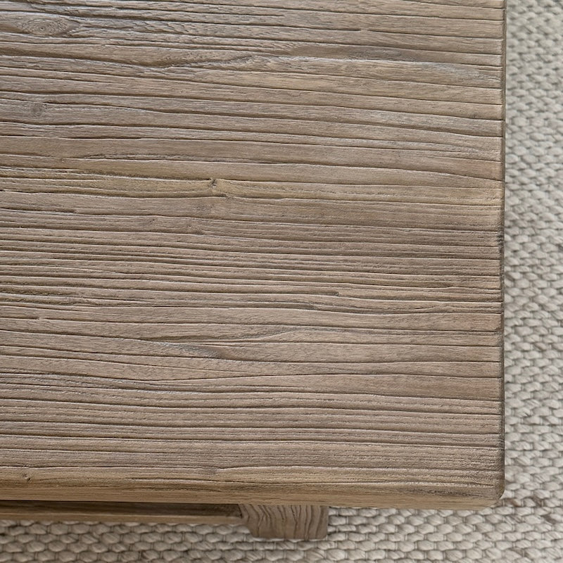 Reclaimed Elm Square Coffee Table Dark 105cm