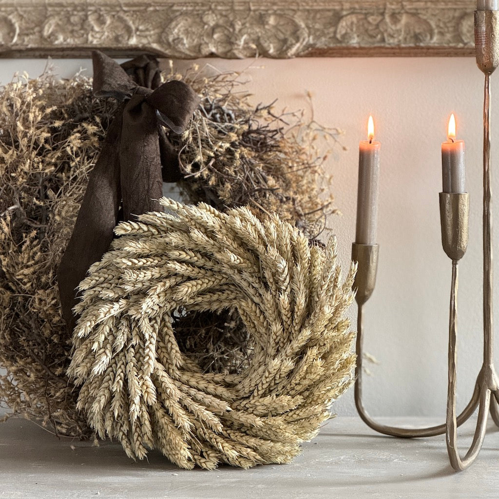 Dried Barley Wheat Wreath