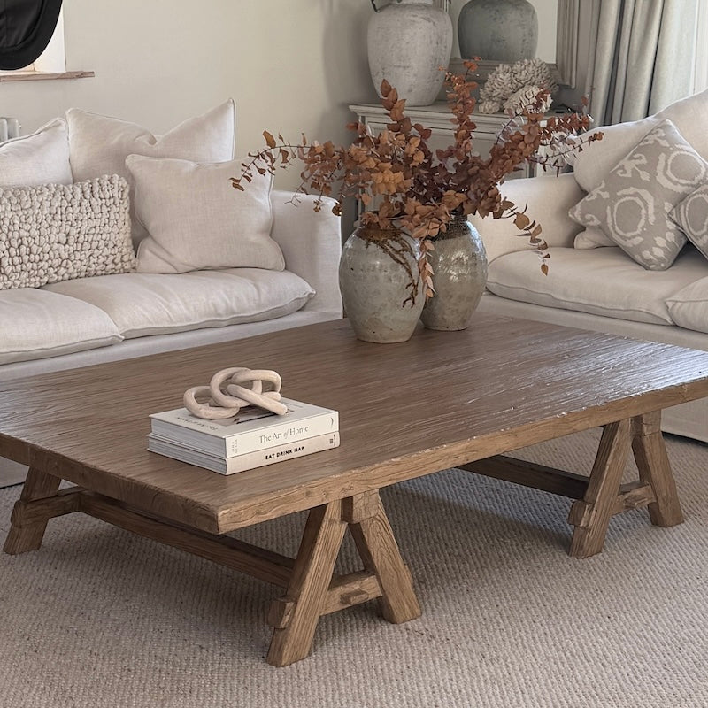Reclaimed Elm A-Frame Coffee Table Large 170cm