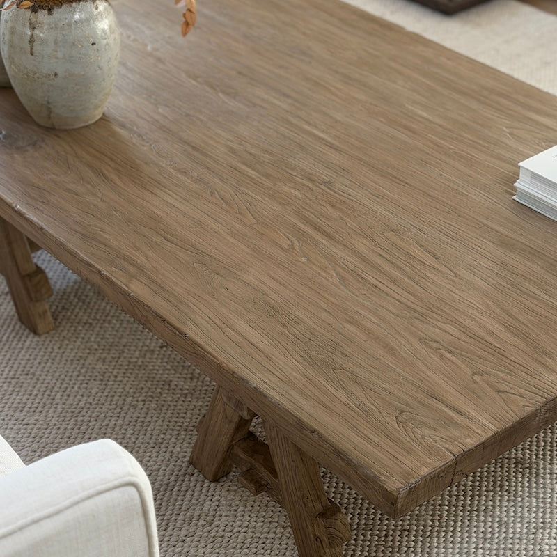 Reclaimed Elm A-Frame Coffee Table Large 170cm