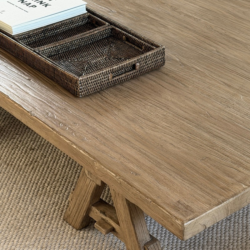 Reclaimed Elm A-Frame Coffee Table Large 170cm