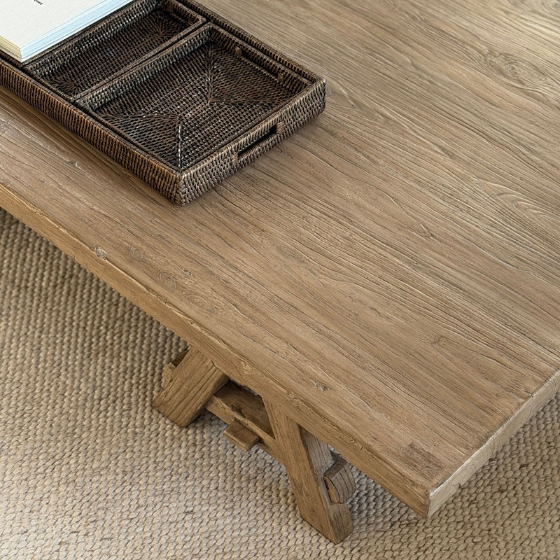 Reclaimed Elm A-Frame Coffee Table Large 170cm