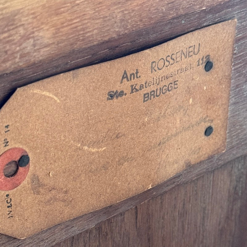 Vintage Oak Belgian Storage Bench 1900's