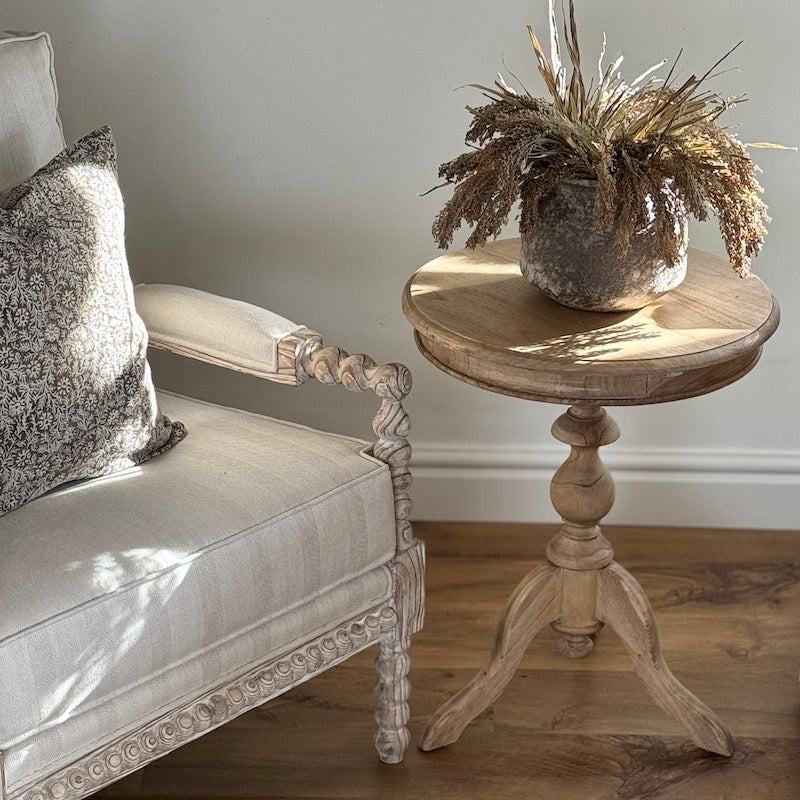 Mindi Pedestal Side Table