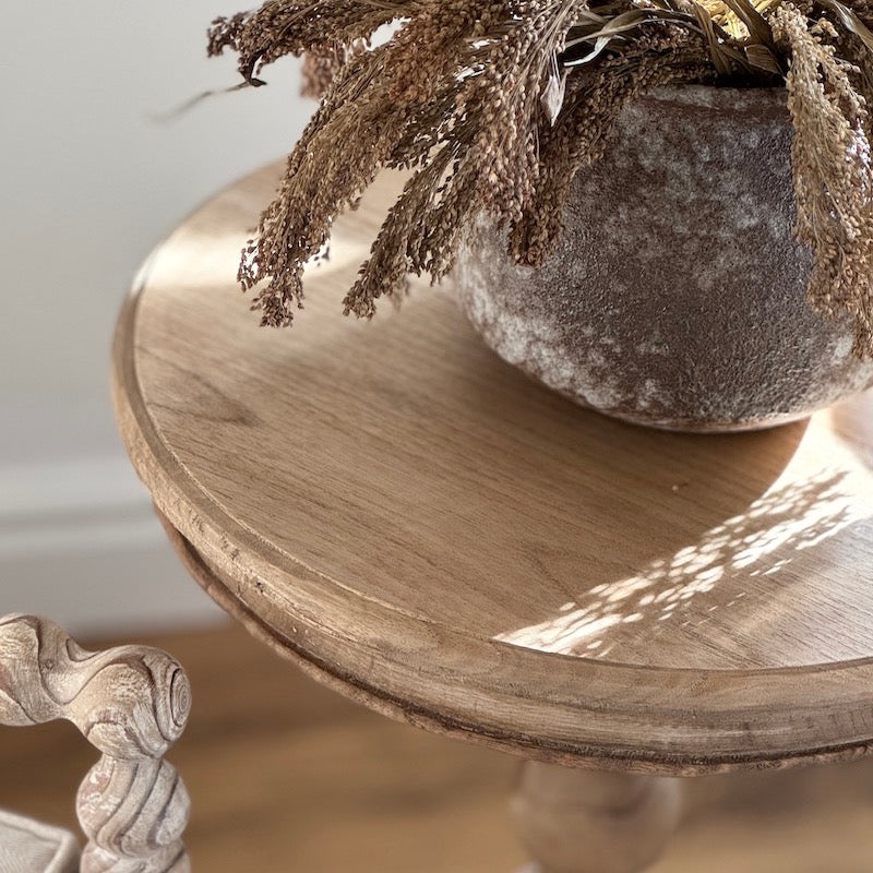 Mindi Pedestal Side Table