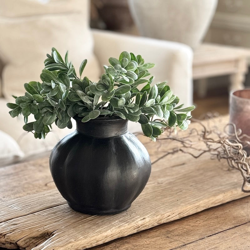 Small Black Flute Vase