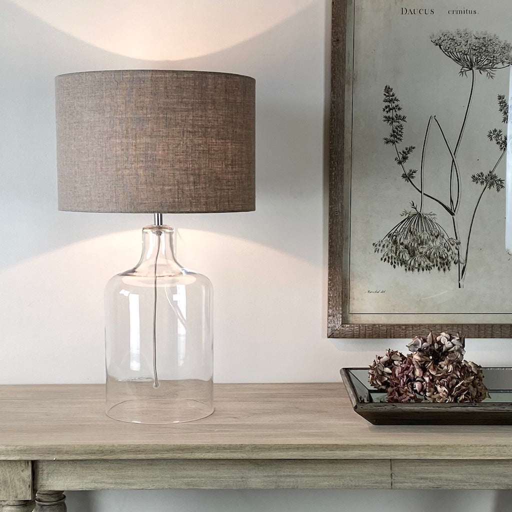Clear Glass Table Lamp Isadore