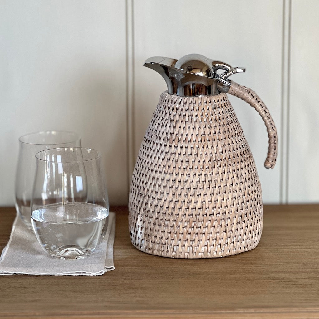 Woven Natural Rattan Thermos