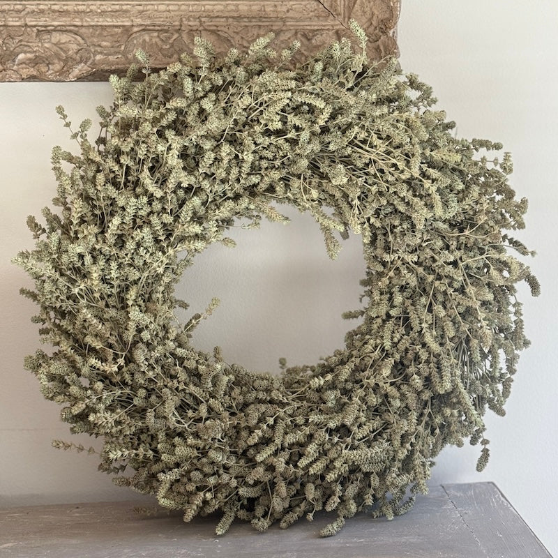 Preserved Linen Herb Wreath Sage