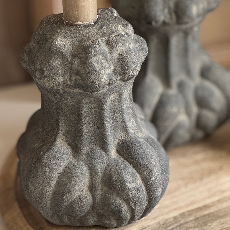 Heavy Stone Candle Holder Small