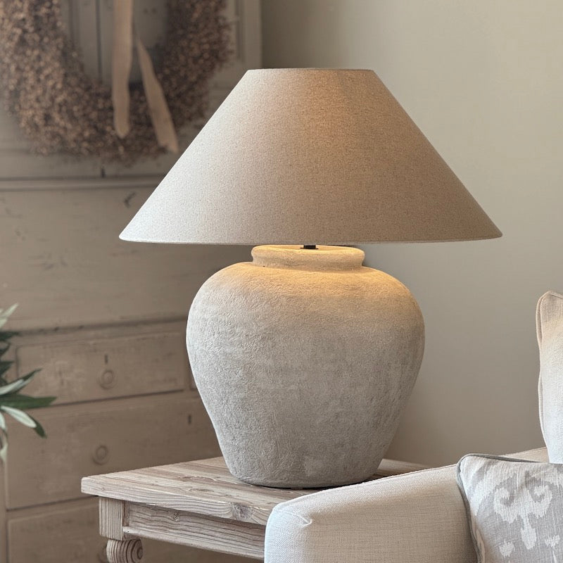 Handmade Ecru Jug Lamp Stow