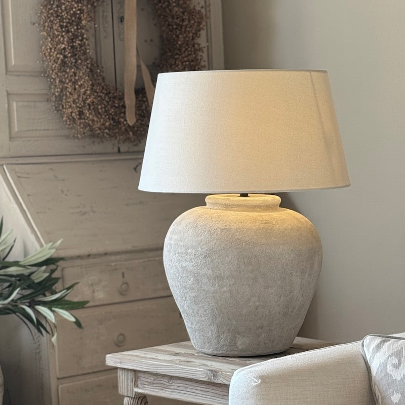 Handmade Ecru Jug Lamp Stow