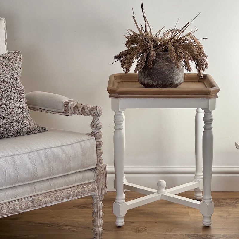 Natural Finish Lipped Side Table