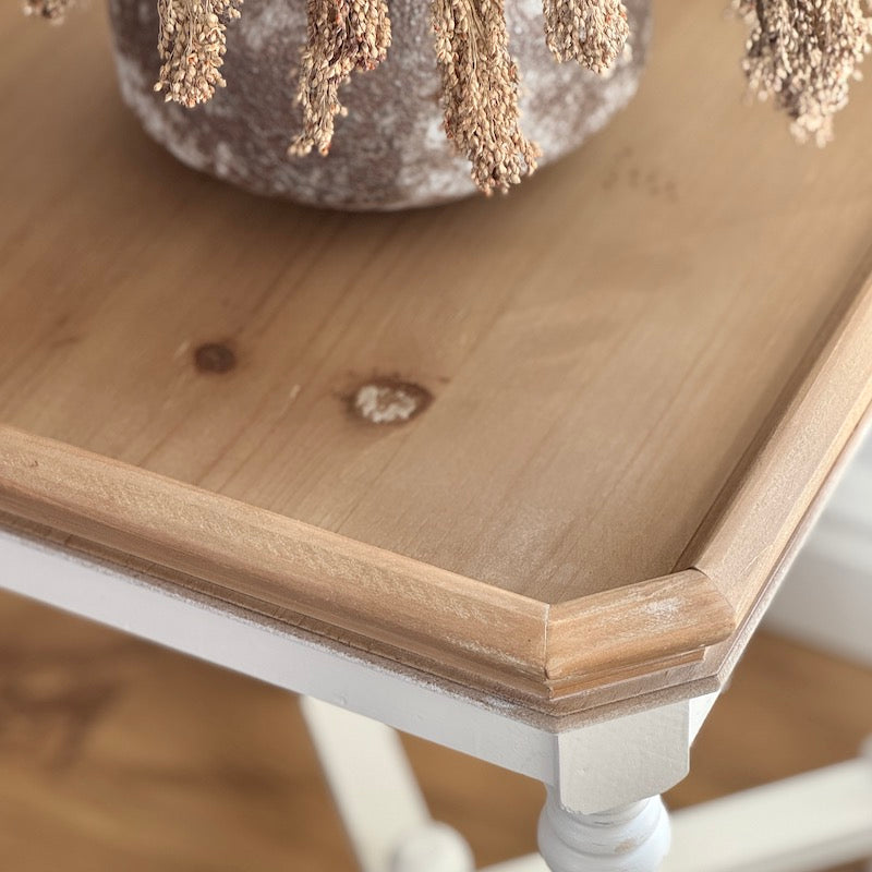 Natural Finish Lipped Side Table
