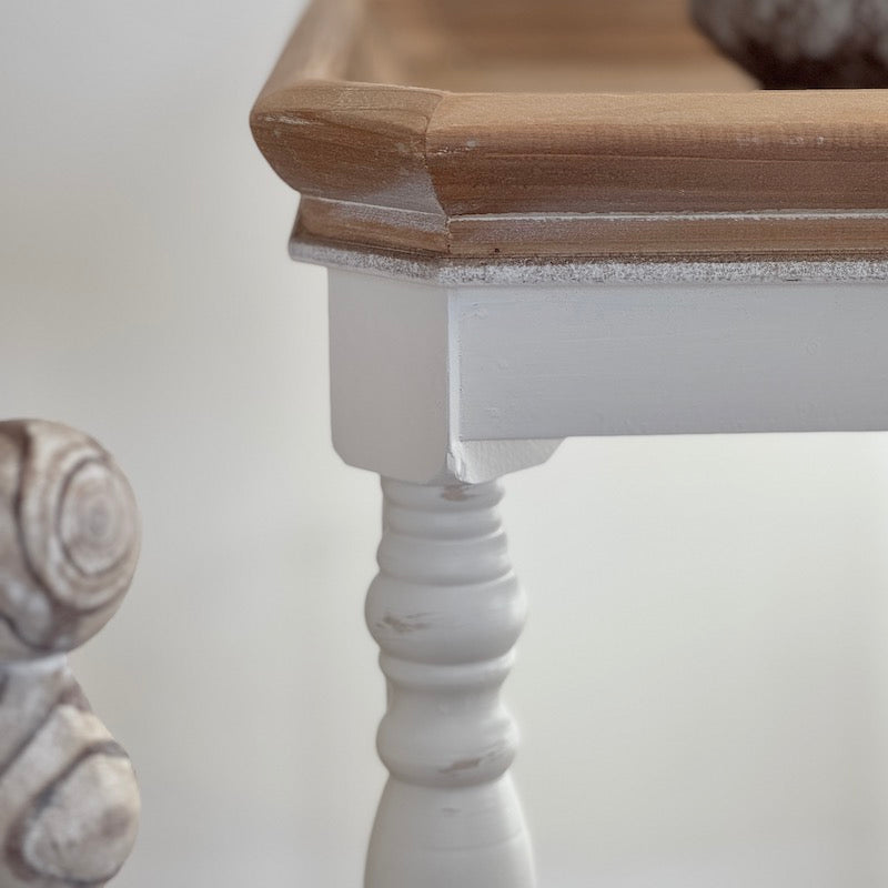 Natural Finish Lipped Side Table