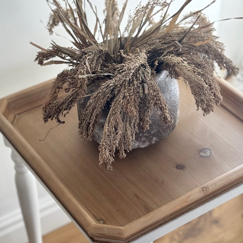 Natural Finish Lipped Side Table