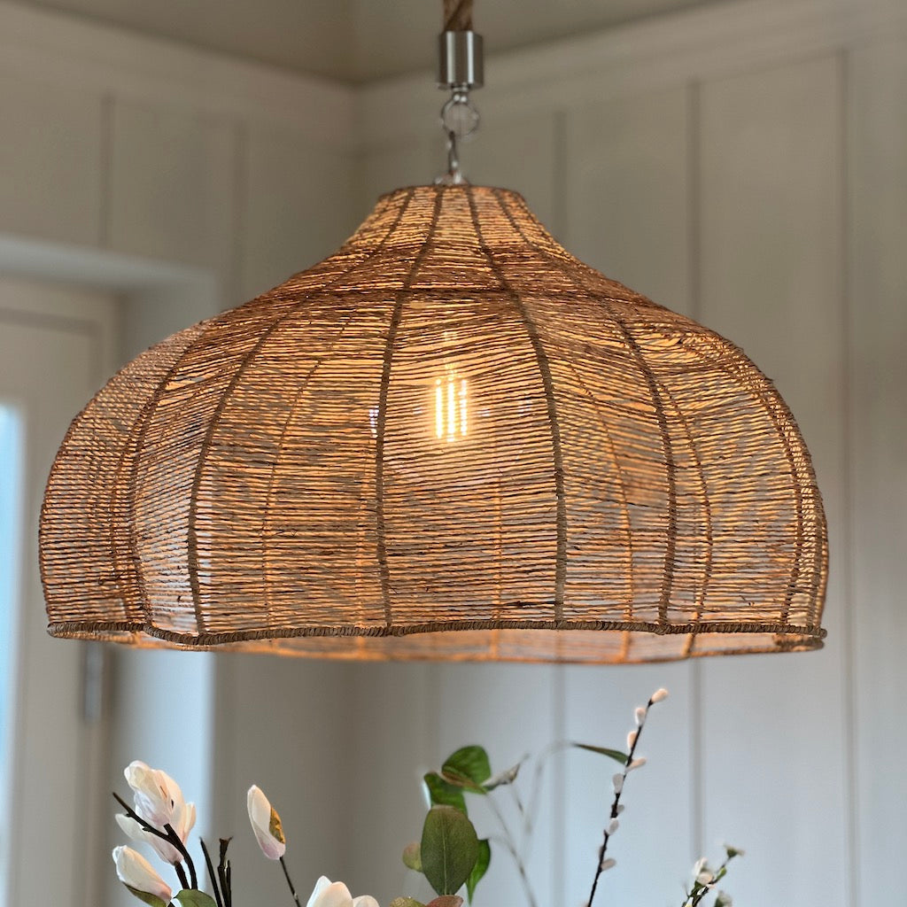 Scallop Jute Pendant Shade