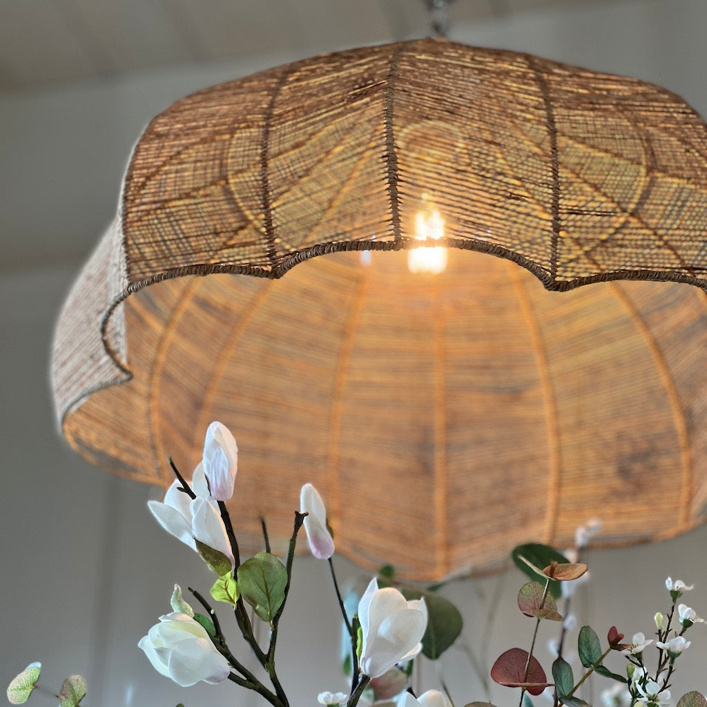 Scallop Jute Pendant Shade