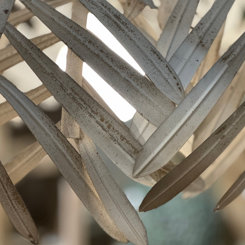 Ceiling Lamp Leaves Worn White