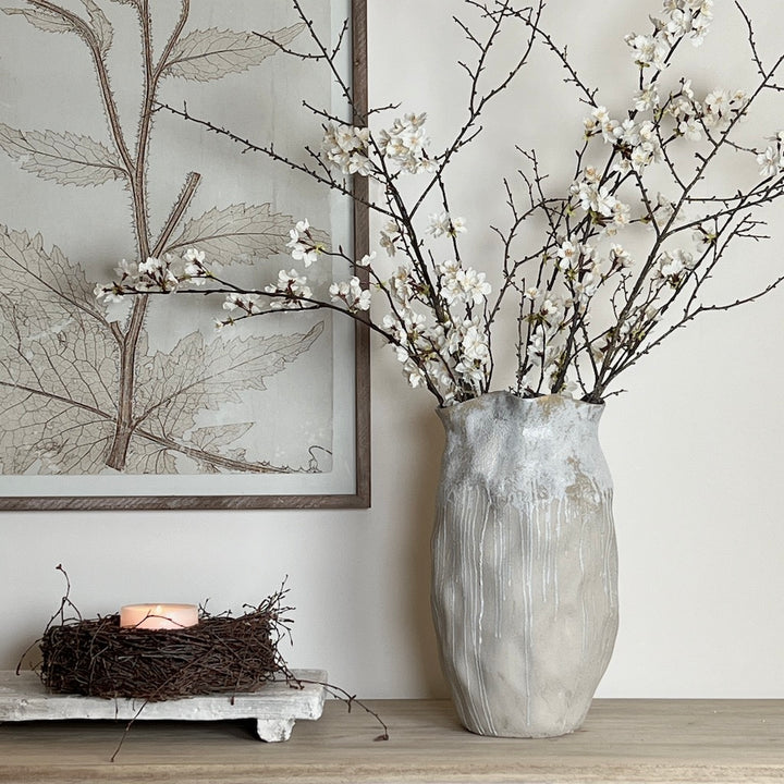Drip Glaze Stoneware Tall Vase