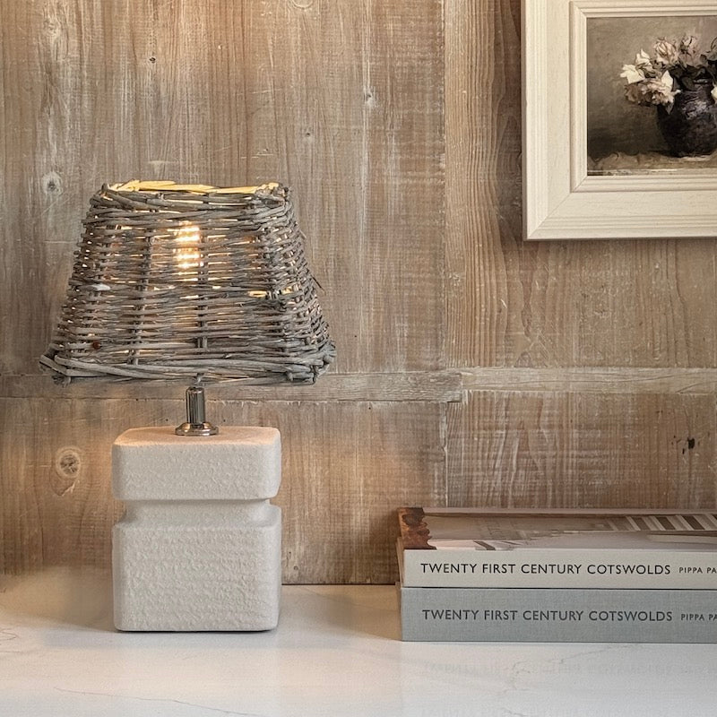 Limestone Square Lamp Base Small