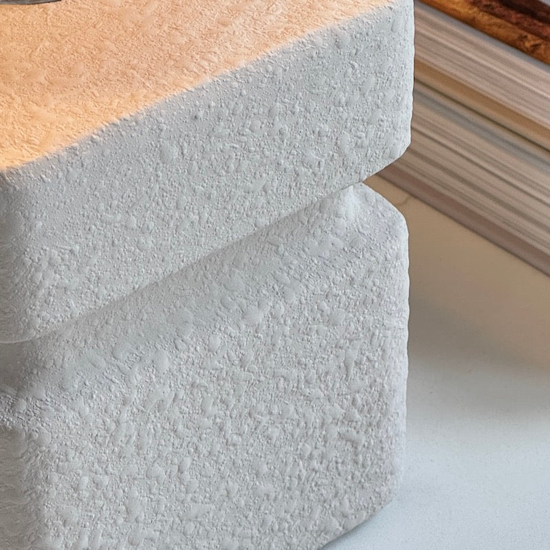 Limestone Square Lamp Base Small