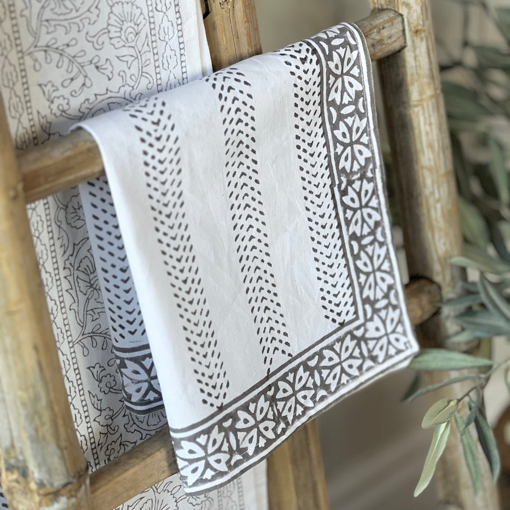 Cotton Hand Block Printed Napkins and Tablecloth