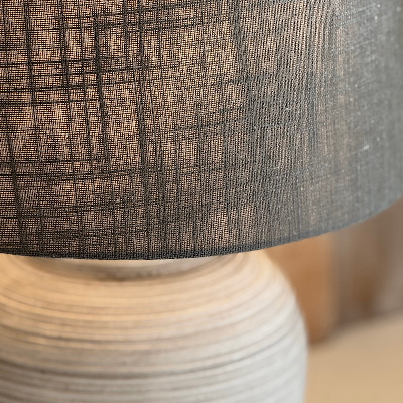 Small Ashen Ribbed Lamp