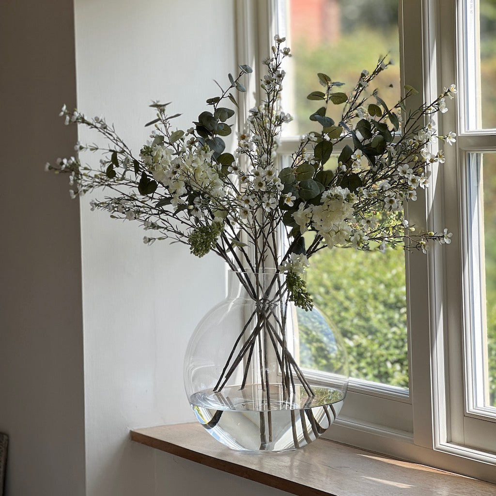 Bubble Flask Glass Vase
