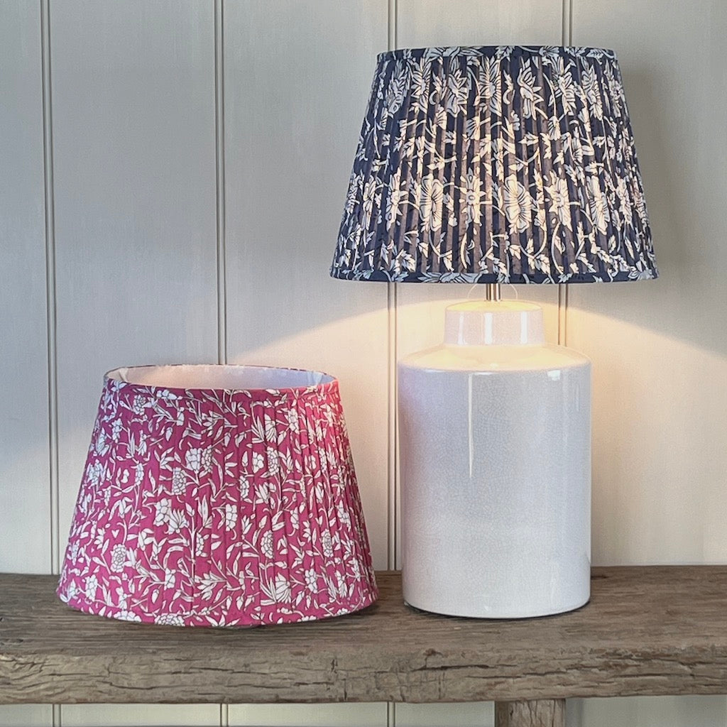Pleated shop floral lampshade