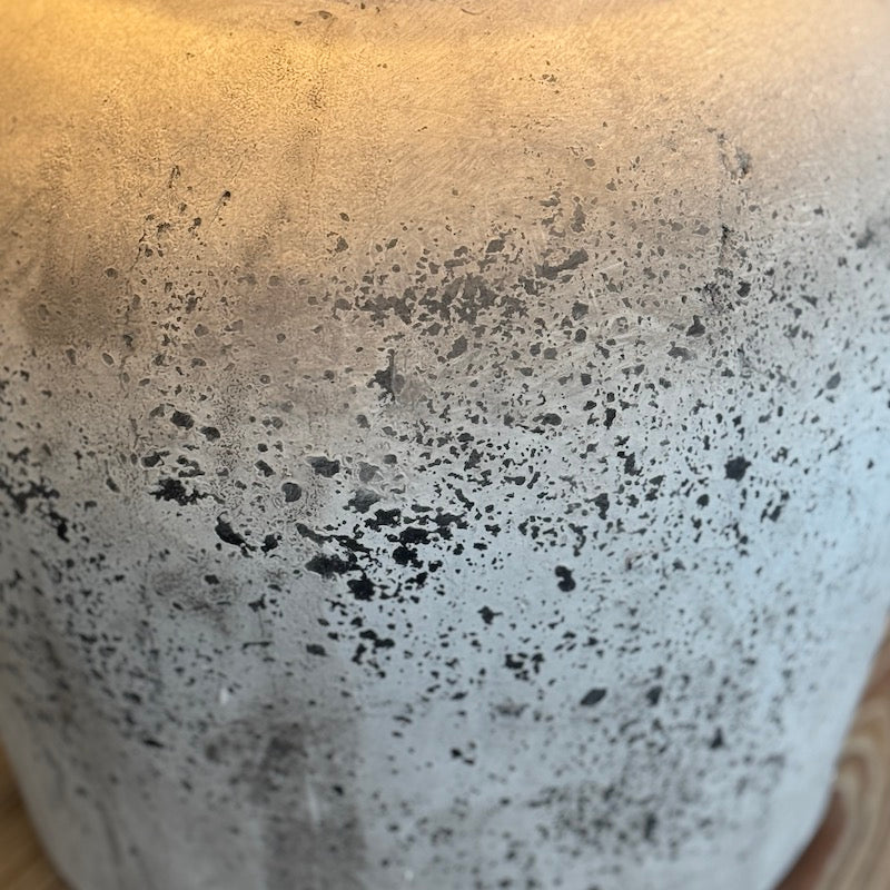 Grey Stone Effect Etna Aged Ceramic Lamp Large