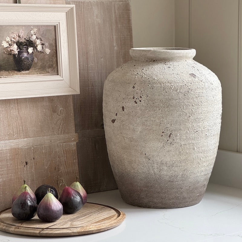 Distressed Pale Ombre Ceramic Vase 