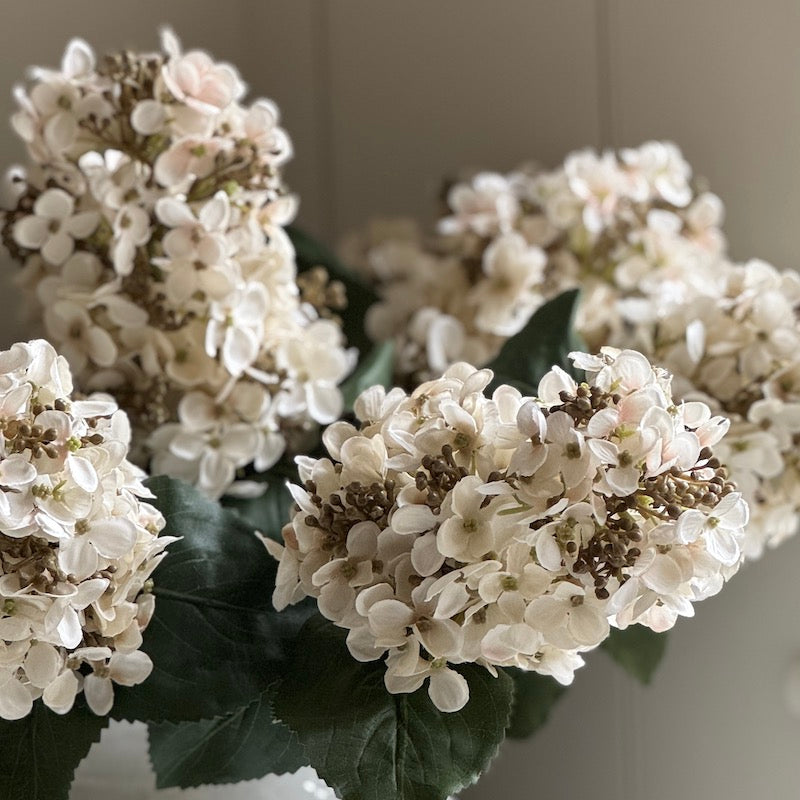 Faux Cream Hydrangea Stem