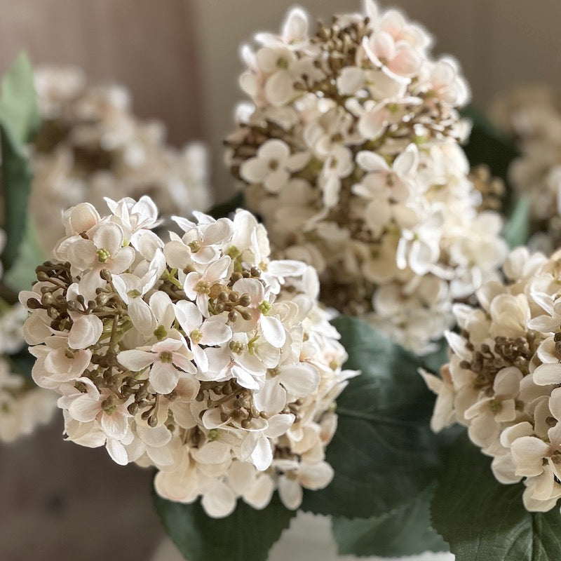 Faux Cream Hydrangea Stem
