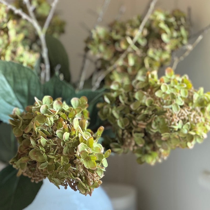 Faux Green Hydrangea Stem