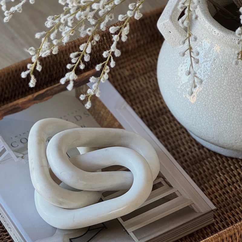 Marble Three Link Chain Ornament
