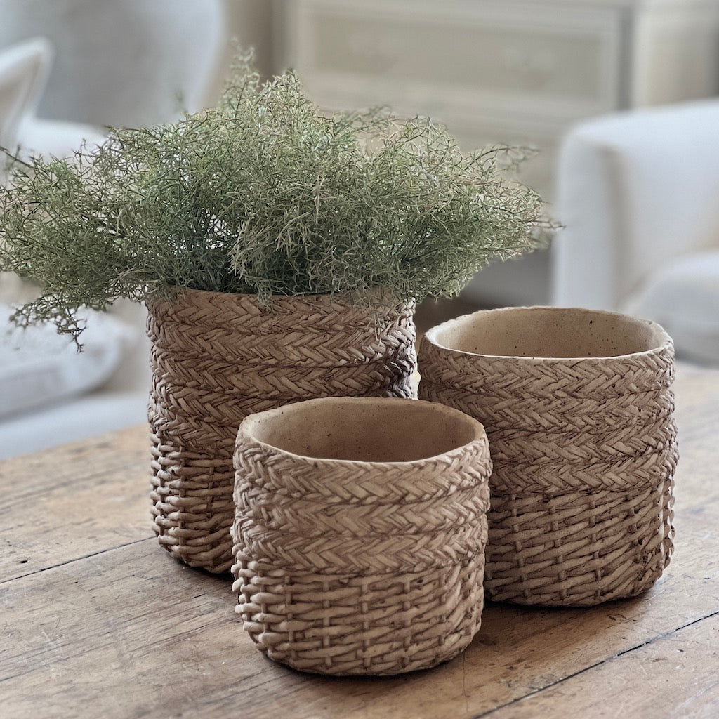 Braided Terracotta Pots