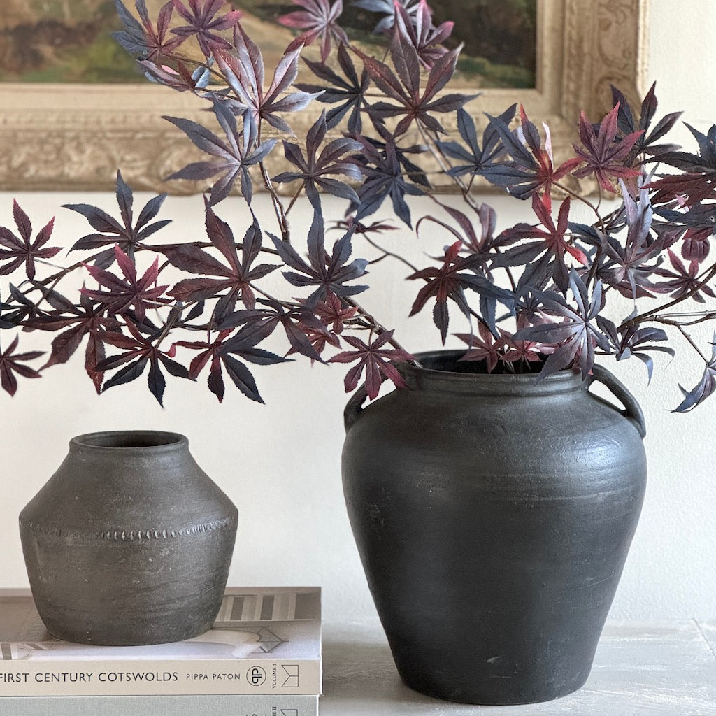 Small Charcoal Clay Vase - SECOND (Discount applied)