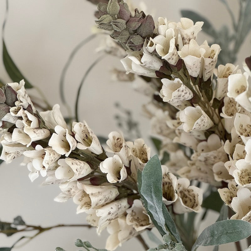 Faux Cream Foxglove Stem