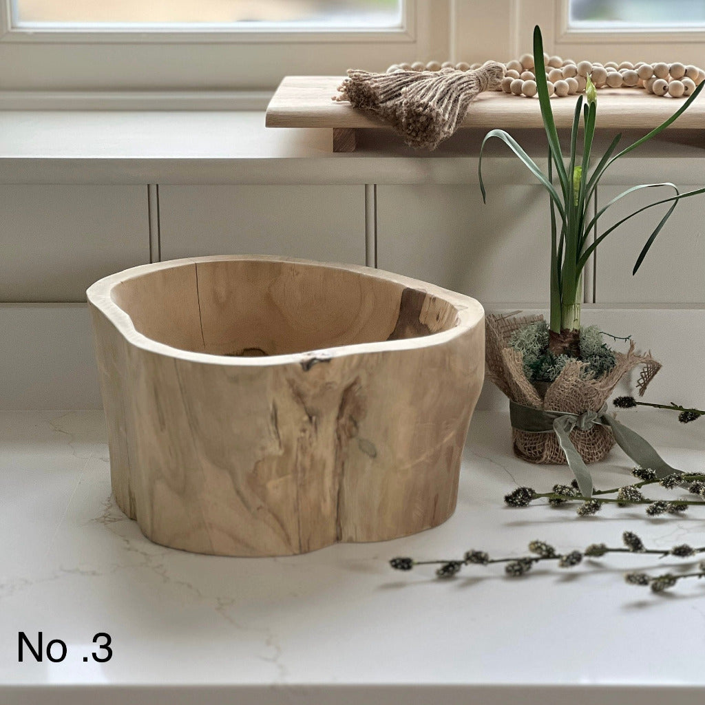 Solid Teak Chunky Bowl