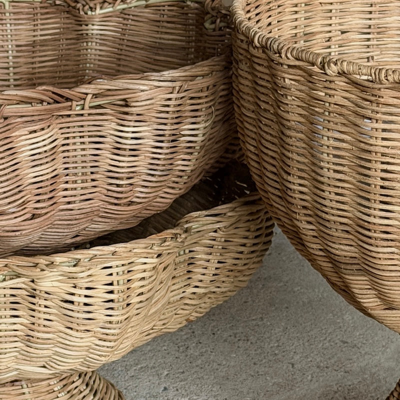 Large Handwoven Footed Rattan Display Bowl – Cowshed Interiors
