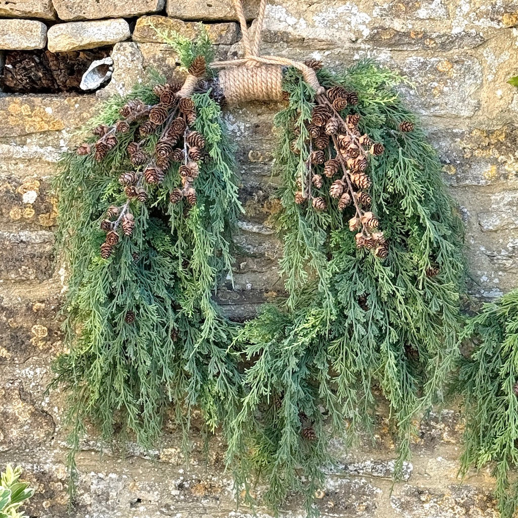 Faux Foraged Cedar Wreaths