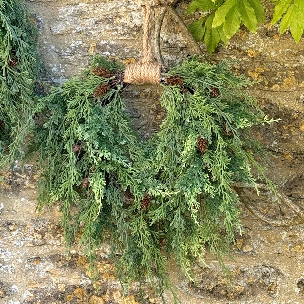Faux Foraged Cedar Wreaths
