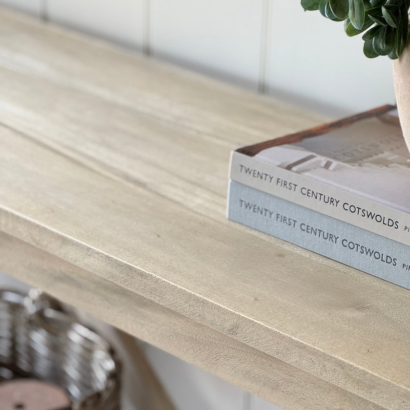 Camille Limewash Console Table