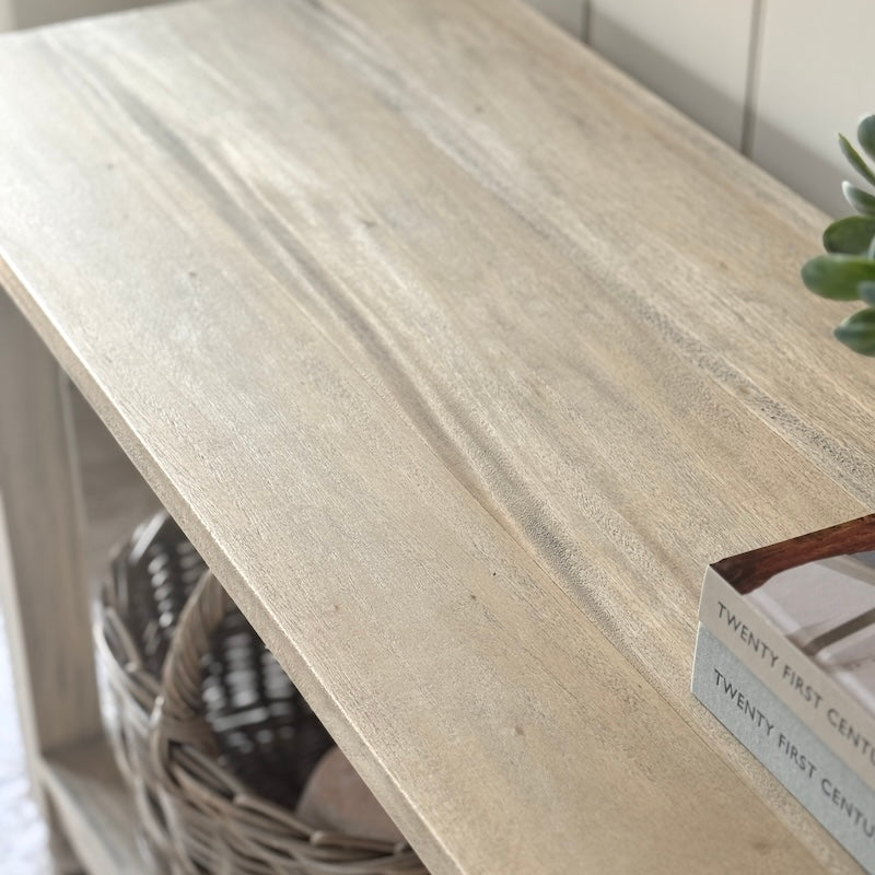 Camille Limewash Console Table